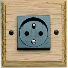 Single 10/16A French socket 2 pin and earth.