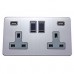 Double 13A Switched Socket with USB 