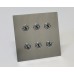 6 gang Dolly Switch on a Square Metal Plate