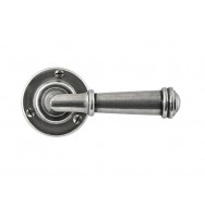 Pewter Lever Handle on Rose Backplate