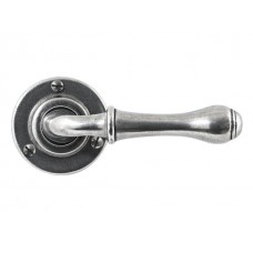 Pewter Lever Handle on Rose Backplate 