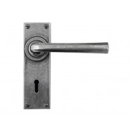 Pewter Lock/Keyhole Lever Handle (sprung)