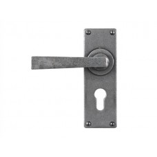 Forged Steel Lever Handle on Euro Lock Backplate 