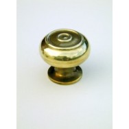 Small bloxwich cupboard knob in aged brass.