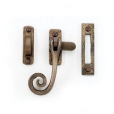 Casement fastener with hook plate - smooth style curled