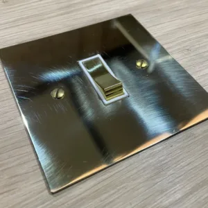 Single Rocker Switch on a Square Metal Profile Plate