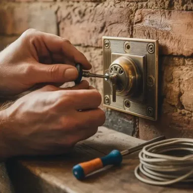 vintage electrical switch installation